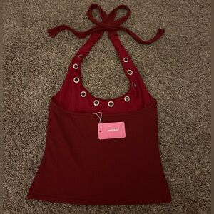 Edikted Red Halter Top with matching mini skirt!